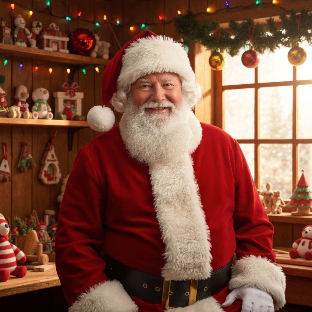 Deda Mraz u svojoj radionici na Severnom Polu